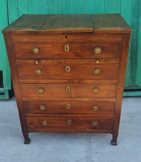 SMALL LIFT TOP MAHOGANY GEORGIAN CABINET WITH DRAWERS interior room decor