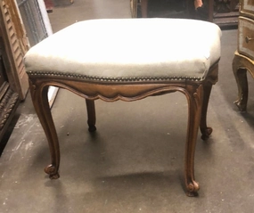 SMALL LOUIS XV VANITY STOOL interior room decor