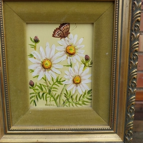 SMALL MCM FLOWER PAINTING classic mural painting
