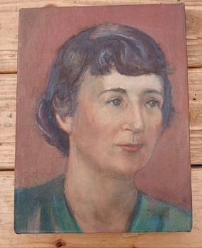 SMALL OIL PAINTING OF WOMAN UNFRAMED classic mural painting
