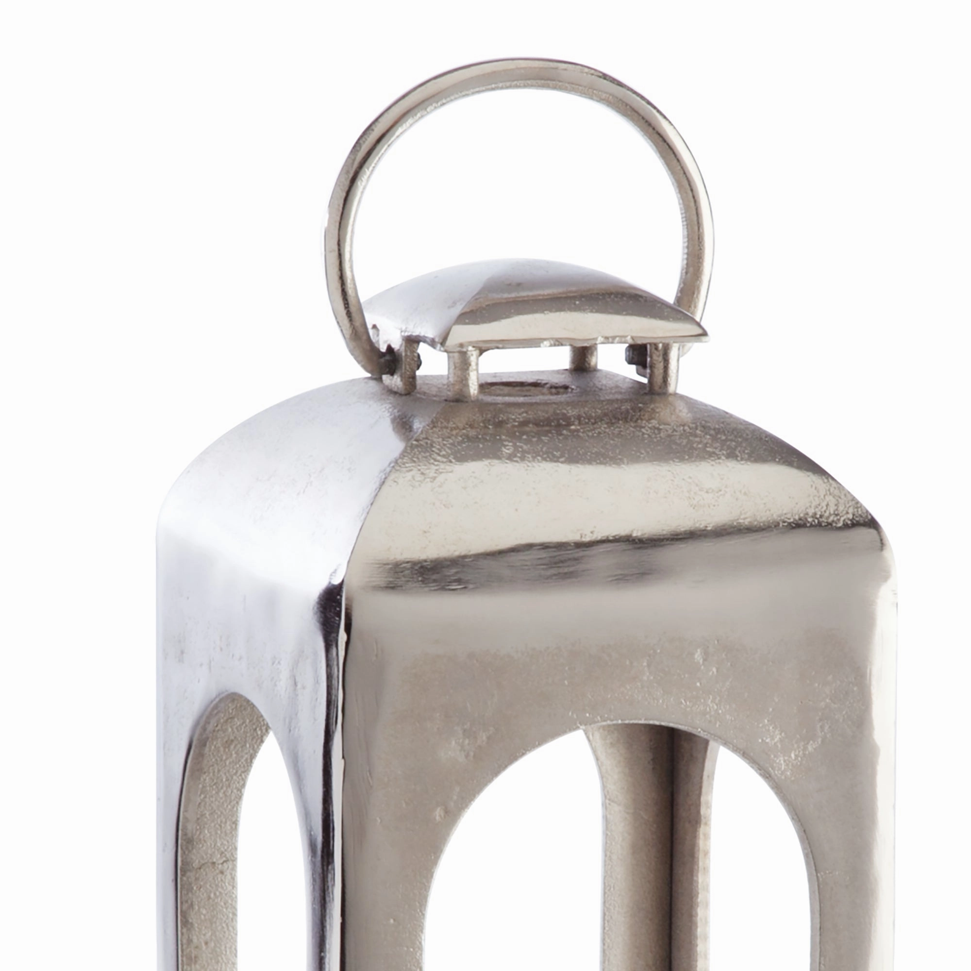 Small Polished Aluminum Lantern