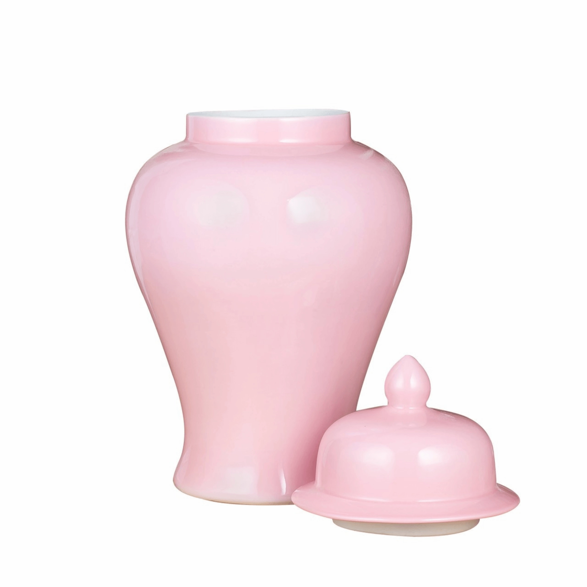 Small Porcelain Blush Pink Temple Jar