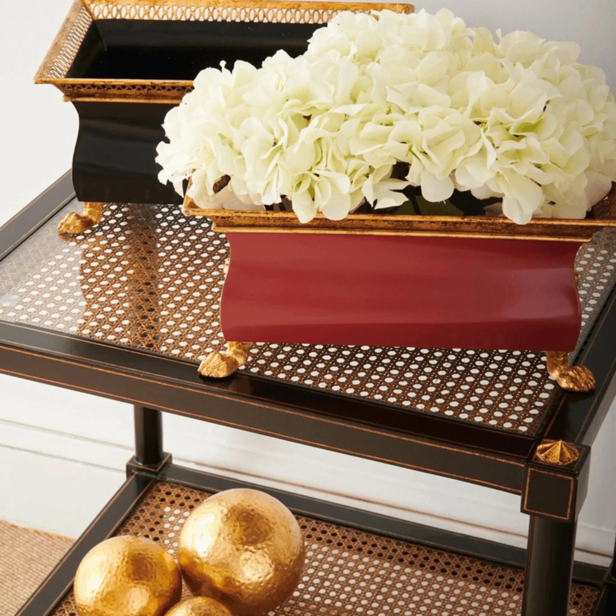 Small Red French Planter