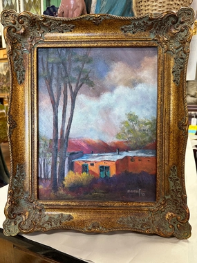 SMALL SOUTHWEST OIL PAINTING classic mural painting