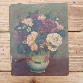 SMALL UNFRAMED FLORAL STILL LIFE OIL PAINTING classic mural painting
