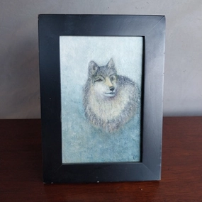 SMALL WOLF PAINTING classic mural painting