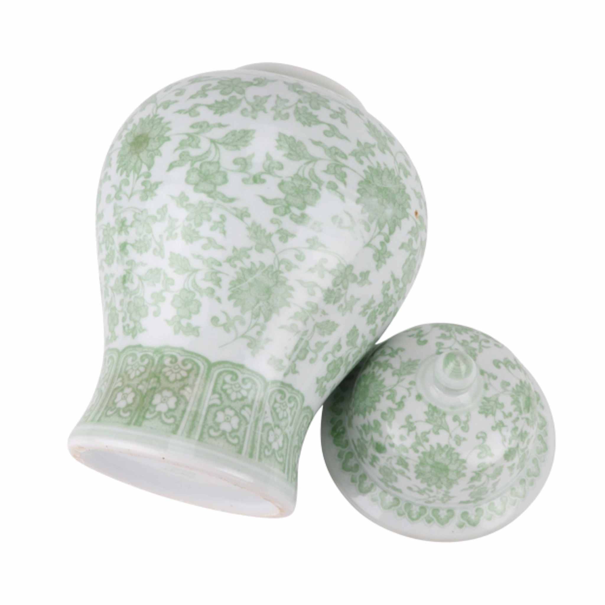 Soft Green Floral Jar (3 Sizes)