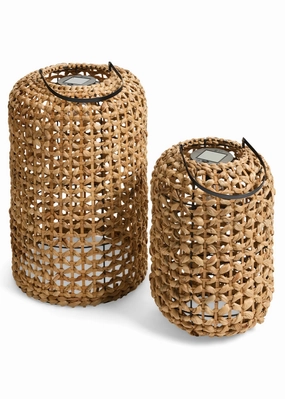 Solar Braided Grass Lantern ( Multiple Sizes ) interior room decor