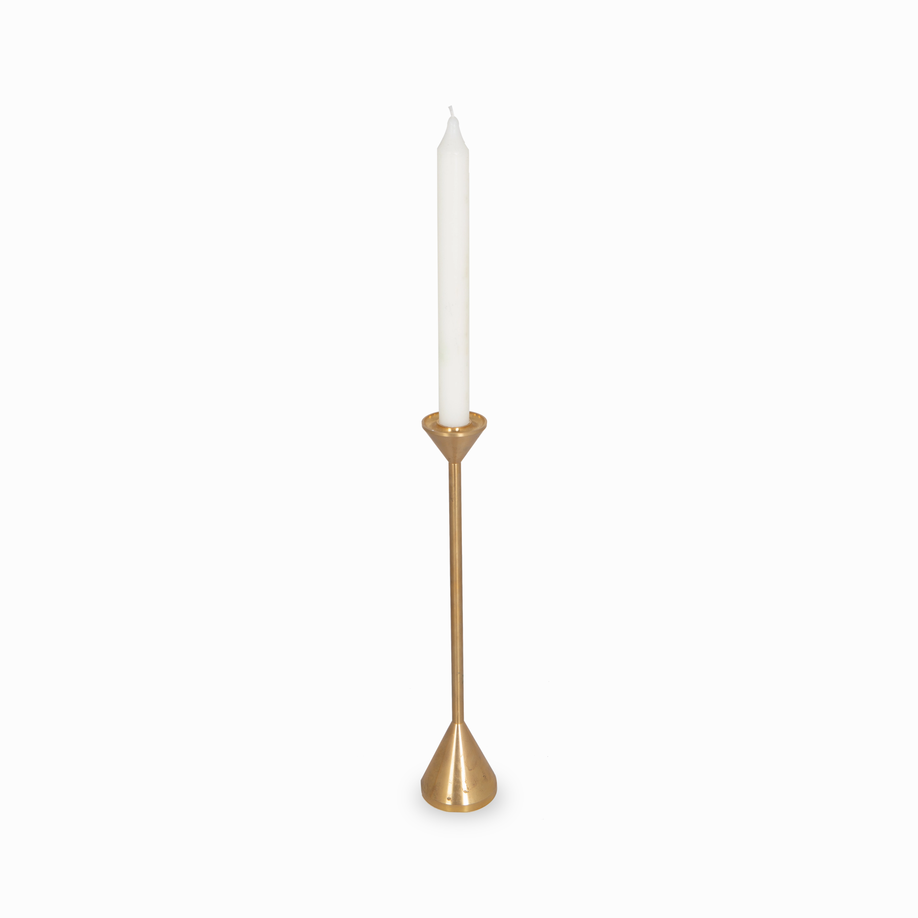 Solid Brass Cone Candleholder