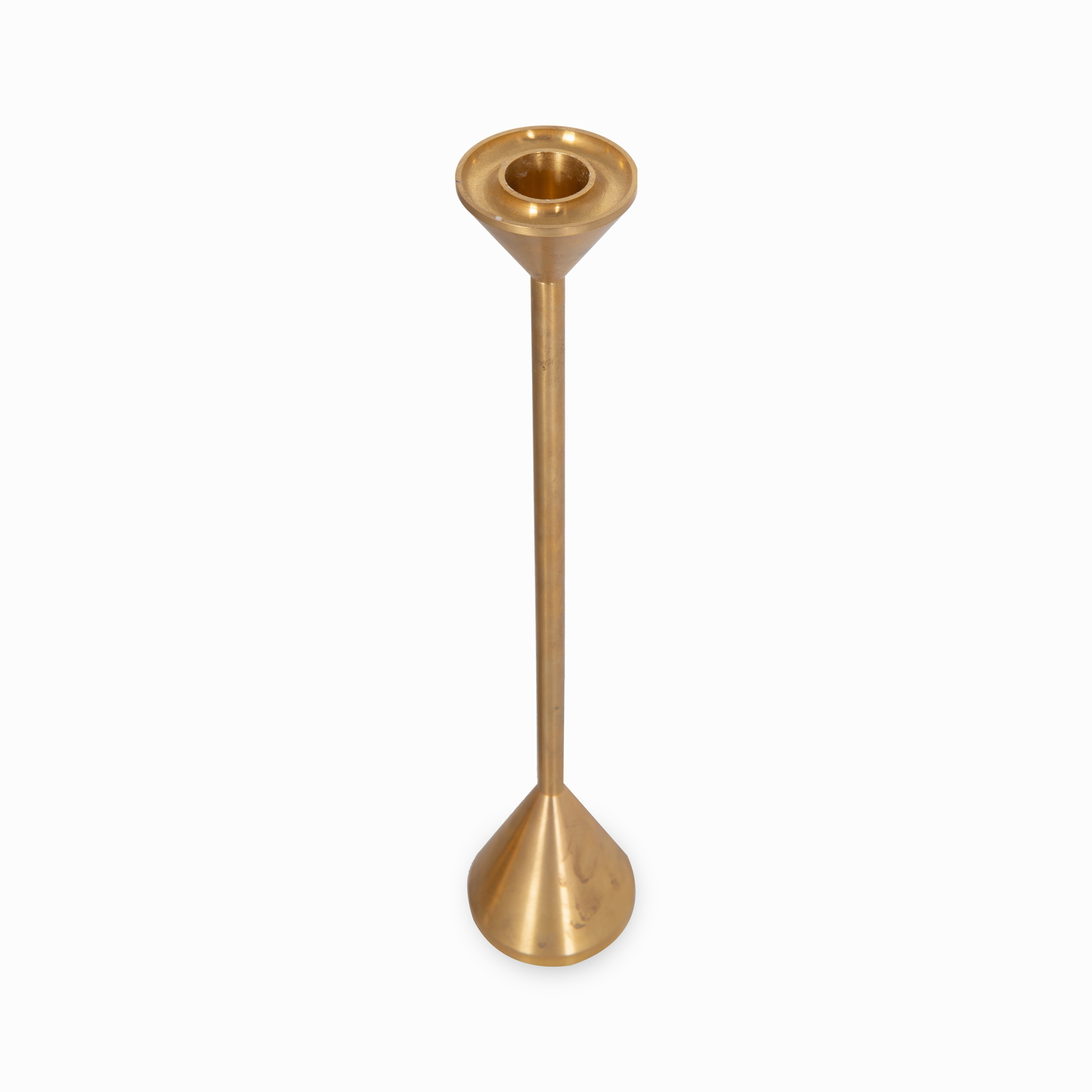 Solid Brass Cone Candleholder