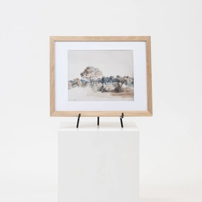 Solid Oak Picture Frame With Removable Mat dreamcatcher wall hanging