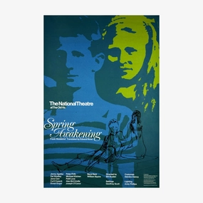 Spring Awakening 1974 Print vintage woodcut wallpaper
