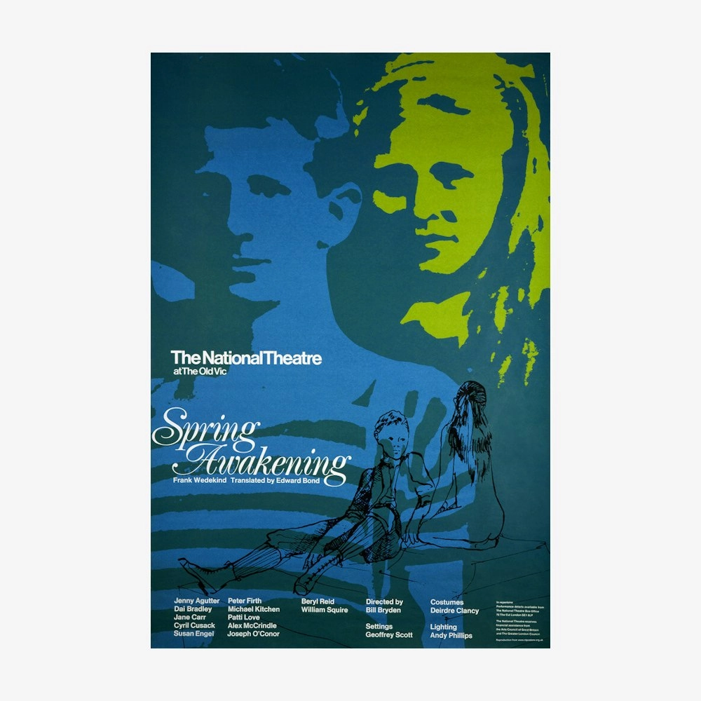 Spring Awakening 1974 Print vintage woodcut wallpaper