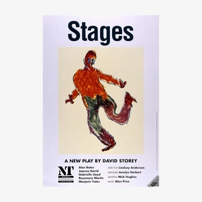 Stages 1992 Print vintage woodcut wallpaper