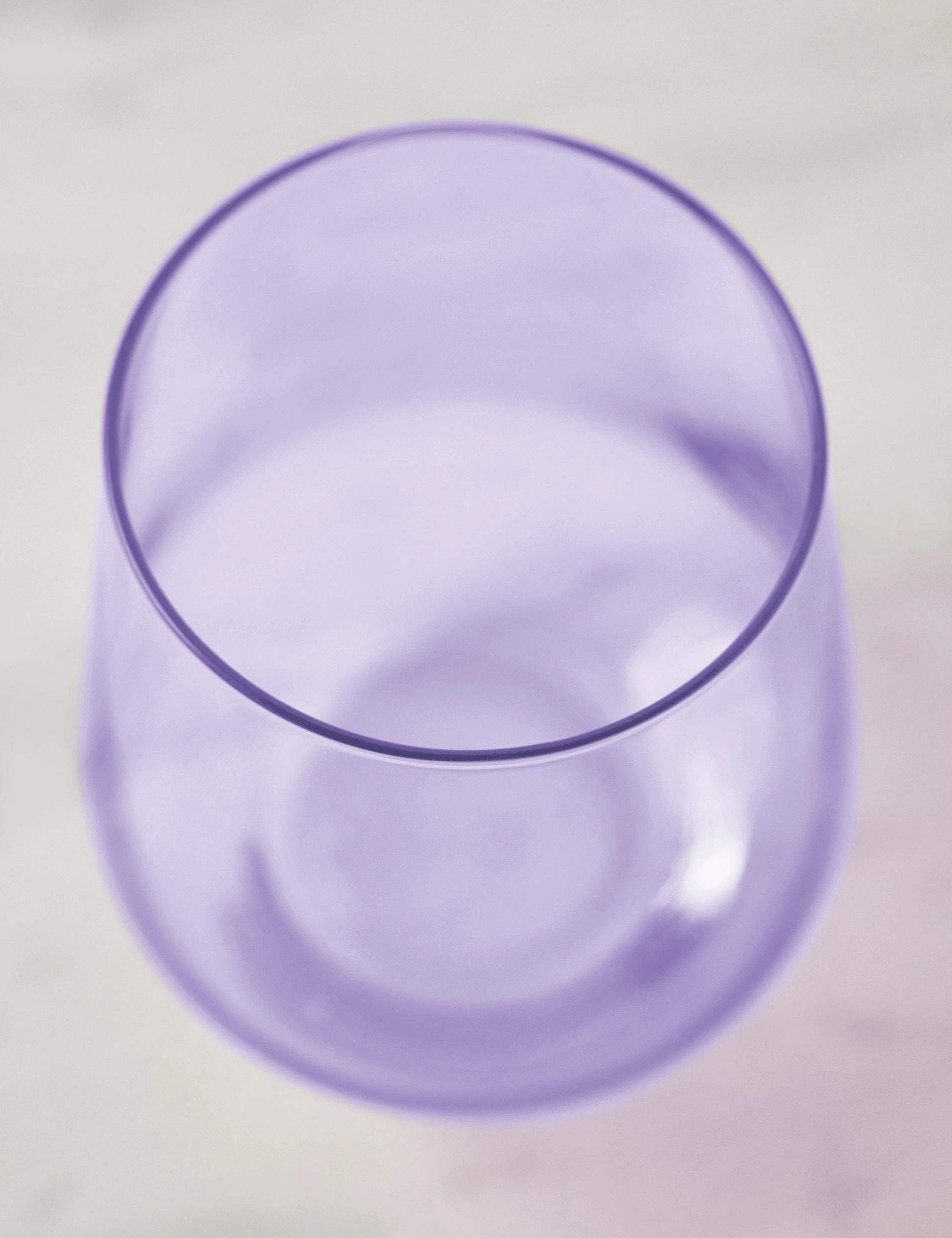 Stemless Wine Glass (Set of 2) by Estelle Colored Glass
