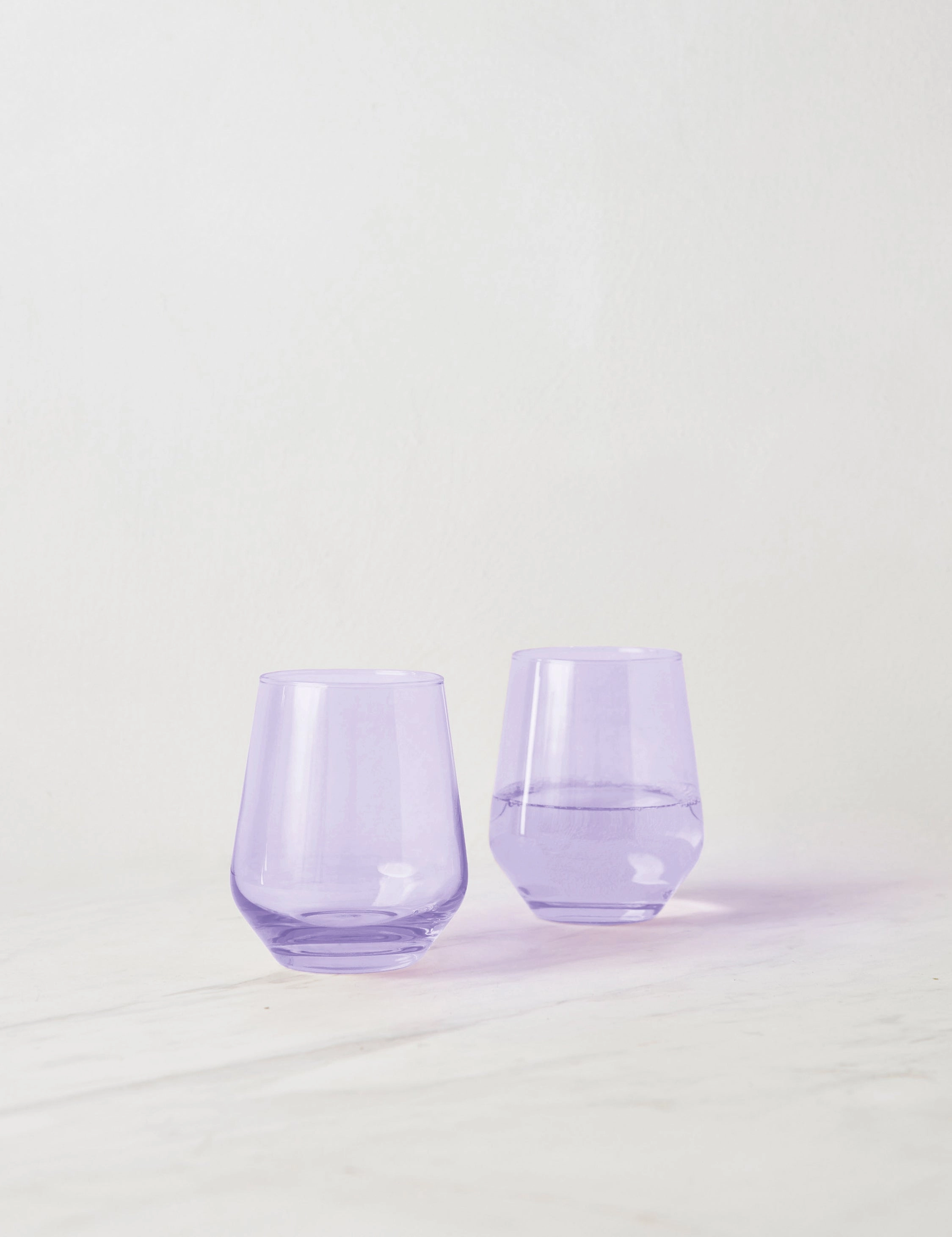 Stemless Wine Glass (Set of 2) by Estelle Colored Glass
