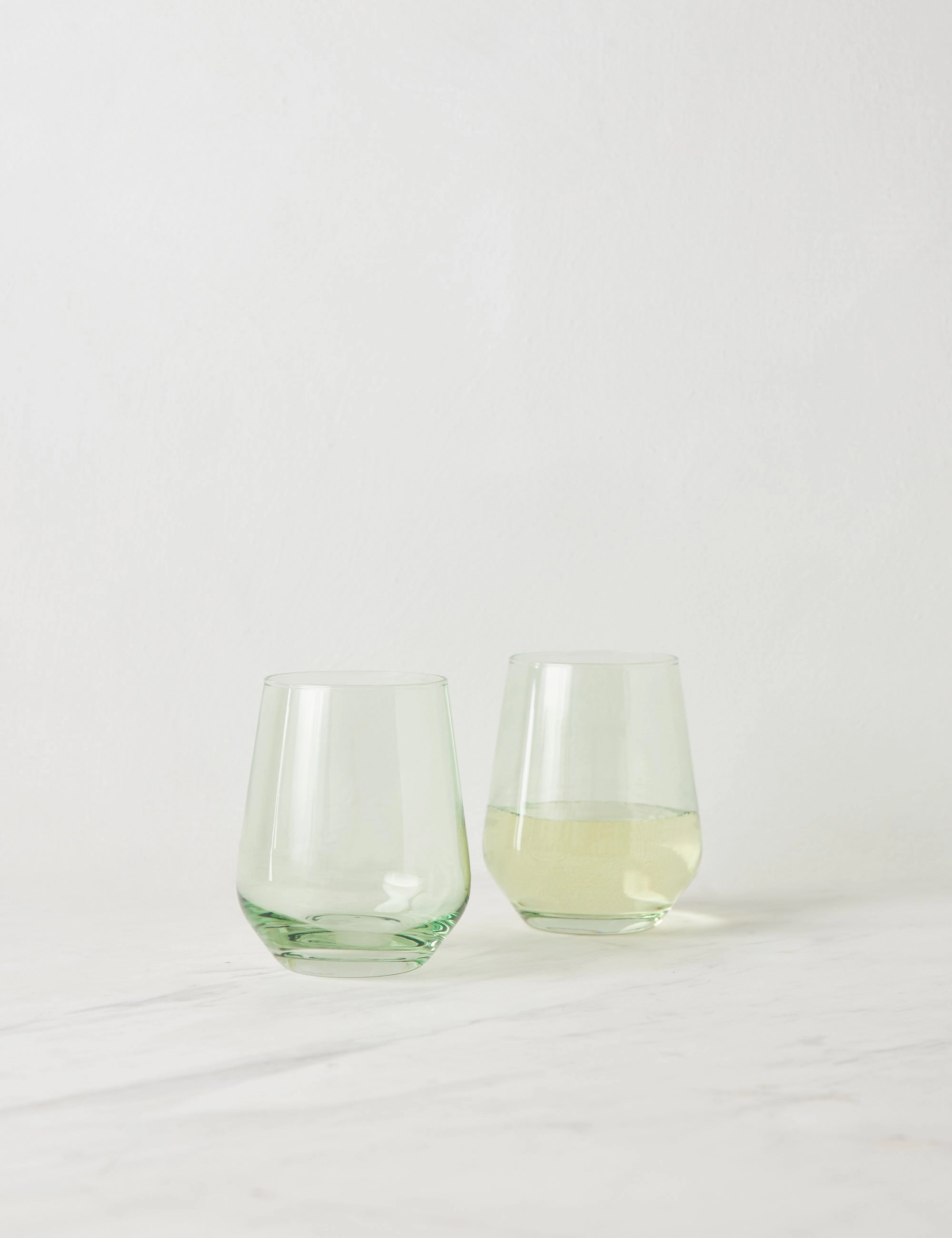 Stemless Wine Glass (Set of 2) by Estelle Colored Glass