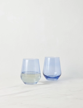 Stemless Wine Glass (Set of 2) by Estelle Colored Glass decorative tabletop item