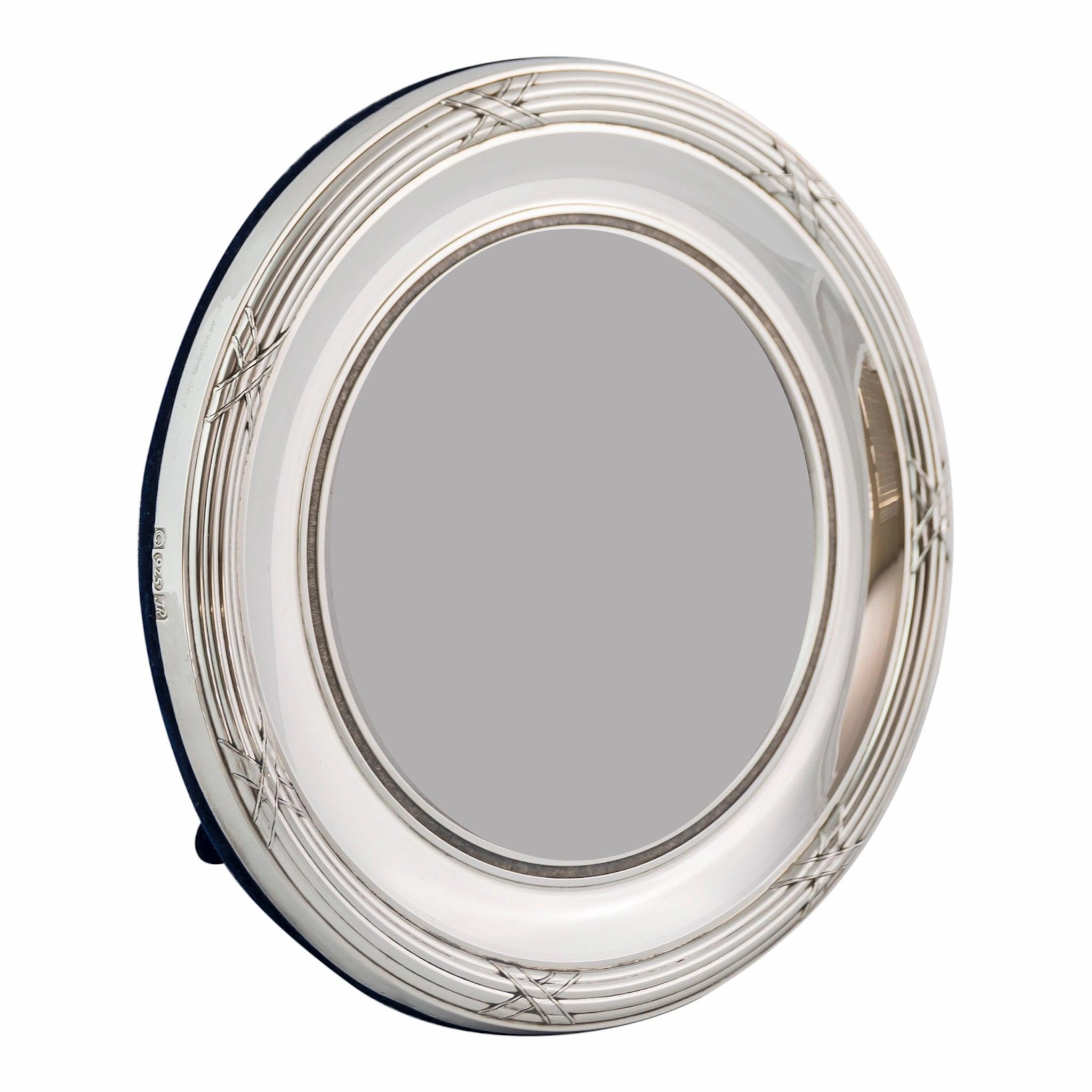 Sterling Silver Ribbon and Reed Picture Frame home display ornament