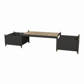 Sticks Outdoor Bench w/ Planters modern art object