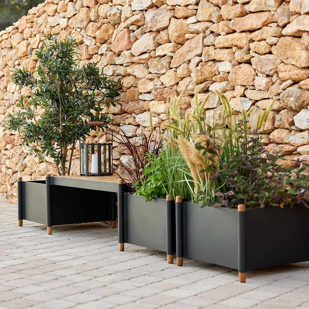 Sticks Outdoor Bench w/ Planters