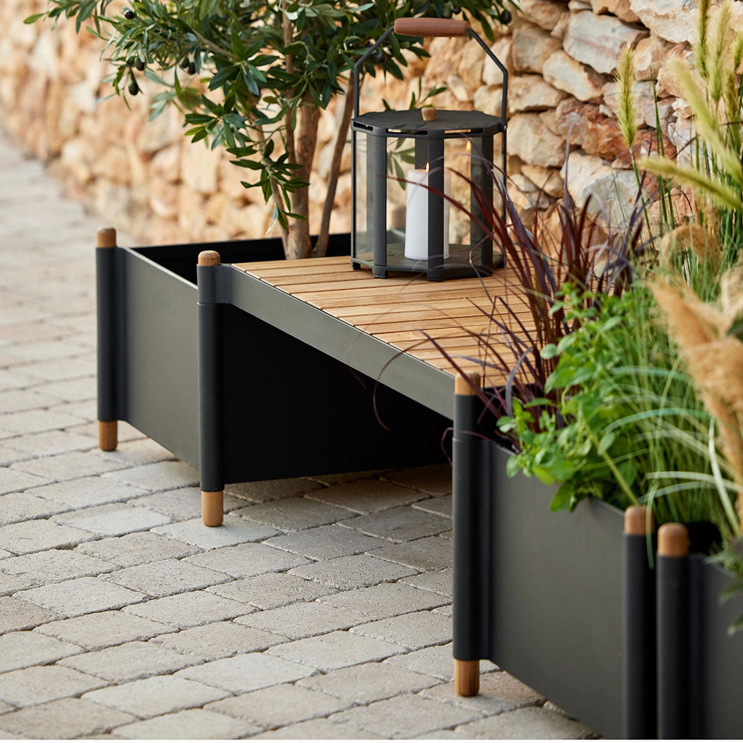 Sticks Outdoor Bench w/ Planters