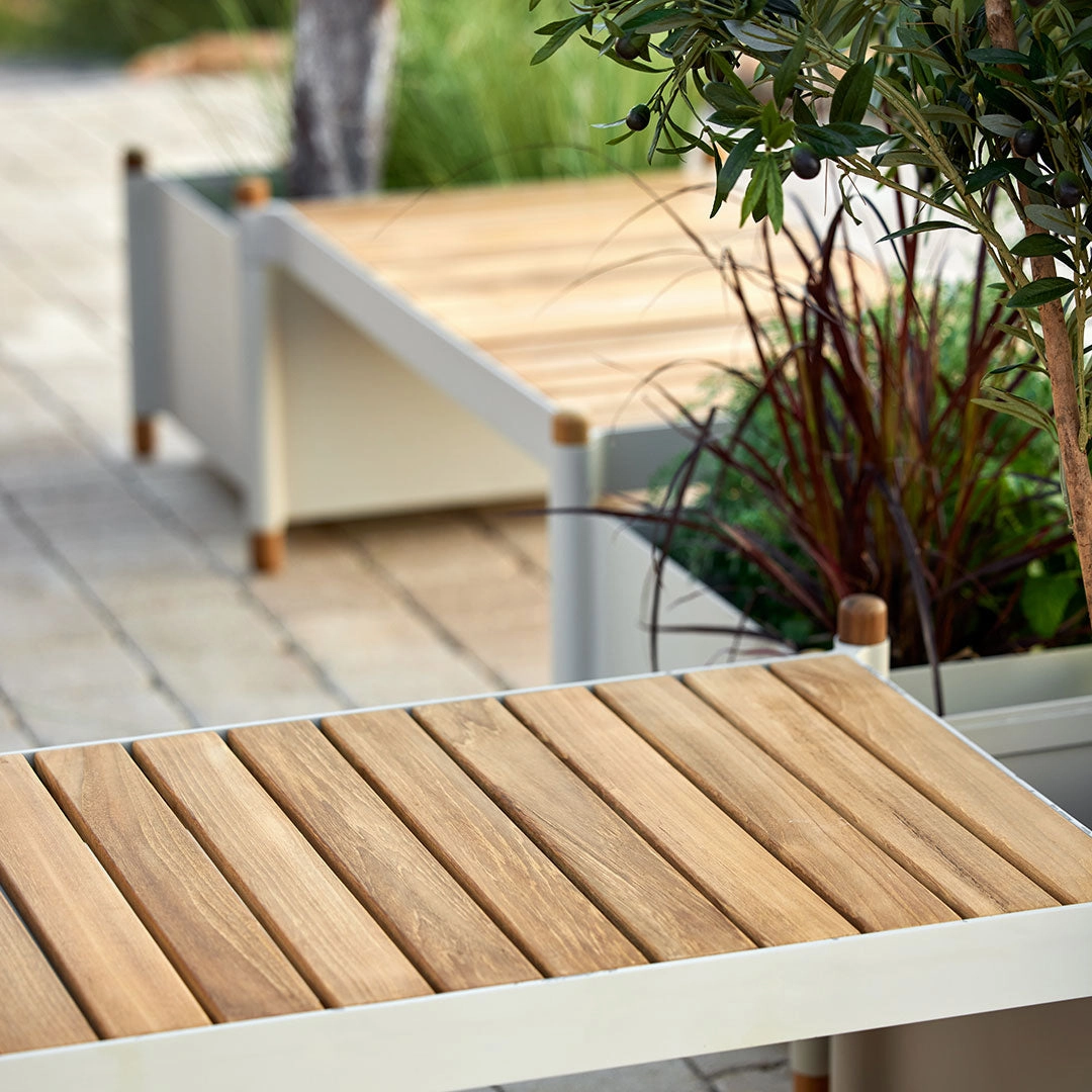 Sticks Outdoor Bench w/ Planters