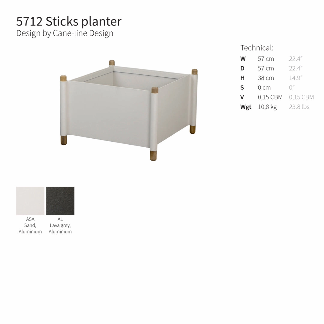 Sticks Outdoor Bench w/ Planters