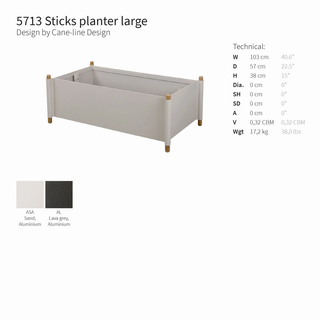 Sticks Outdoor Planter w/ Rack