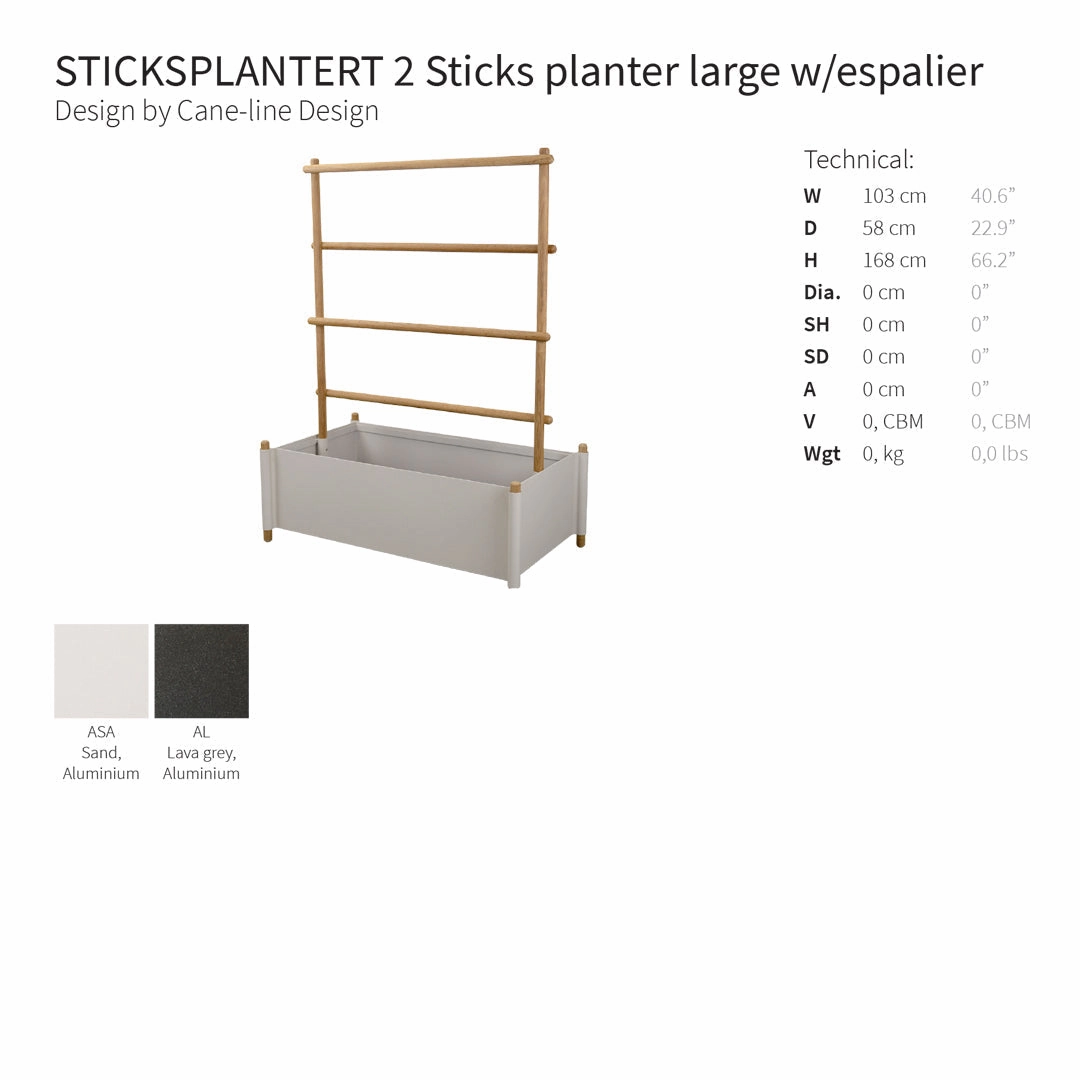 Sticks Outdoor Planter w/ Rack