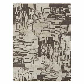Stovell Charcoal/Ivory minimalist everyday rug