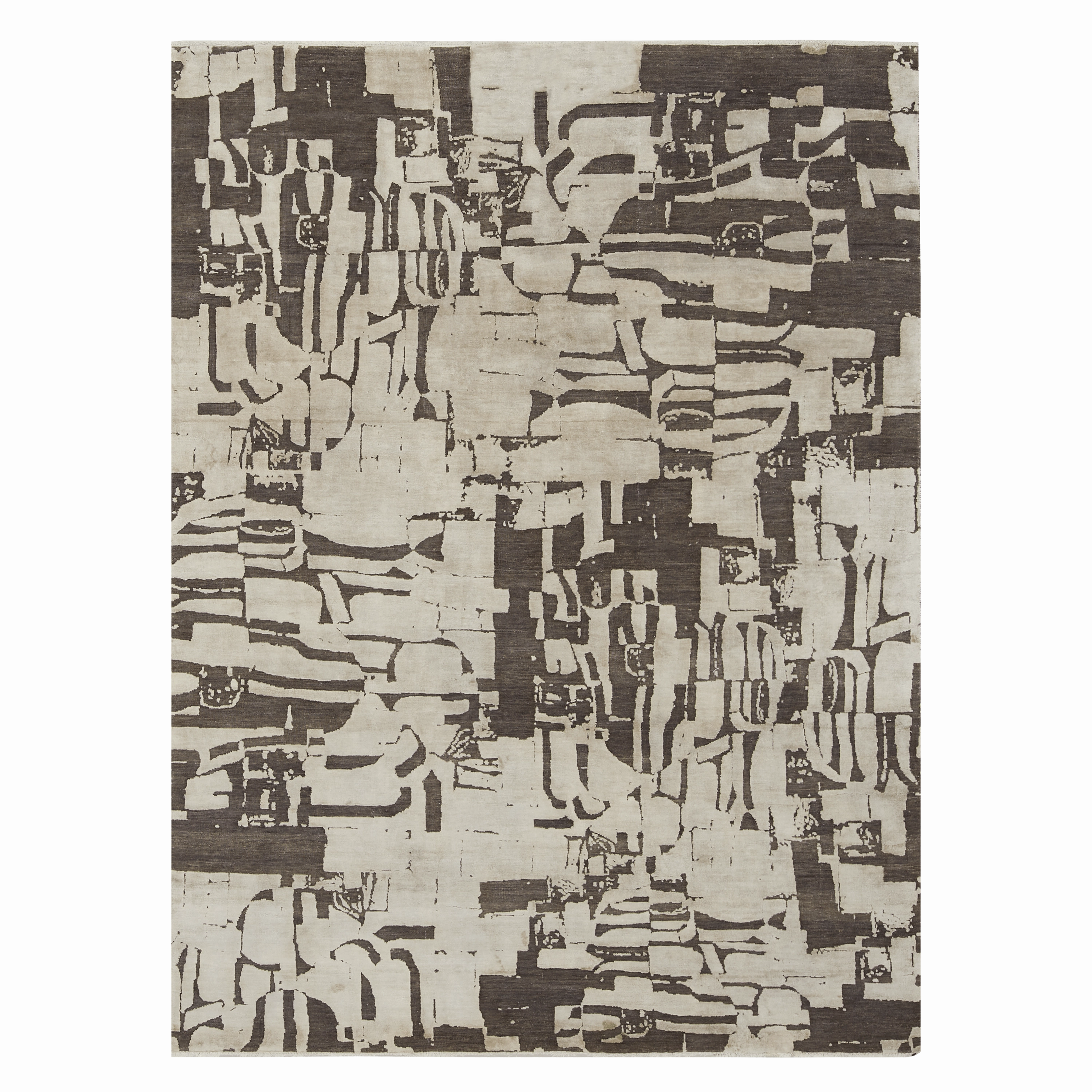 Stovell Charcoal/Ivory minimalist everyday rug
