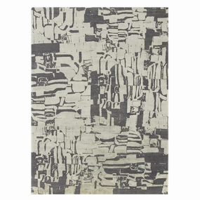 Stovell Grey/Ivory minimalist everyday rug