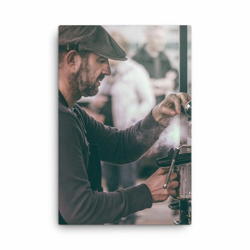 Street cafe - canvas