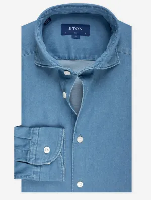 Stretch-Baumwoll-Slim-Fit-Hemd Denim