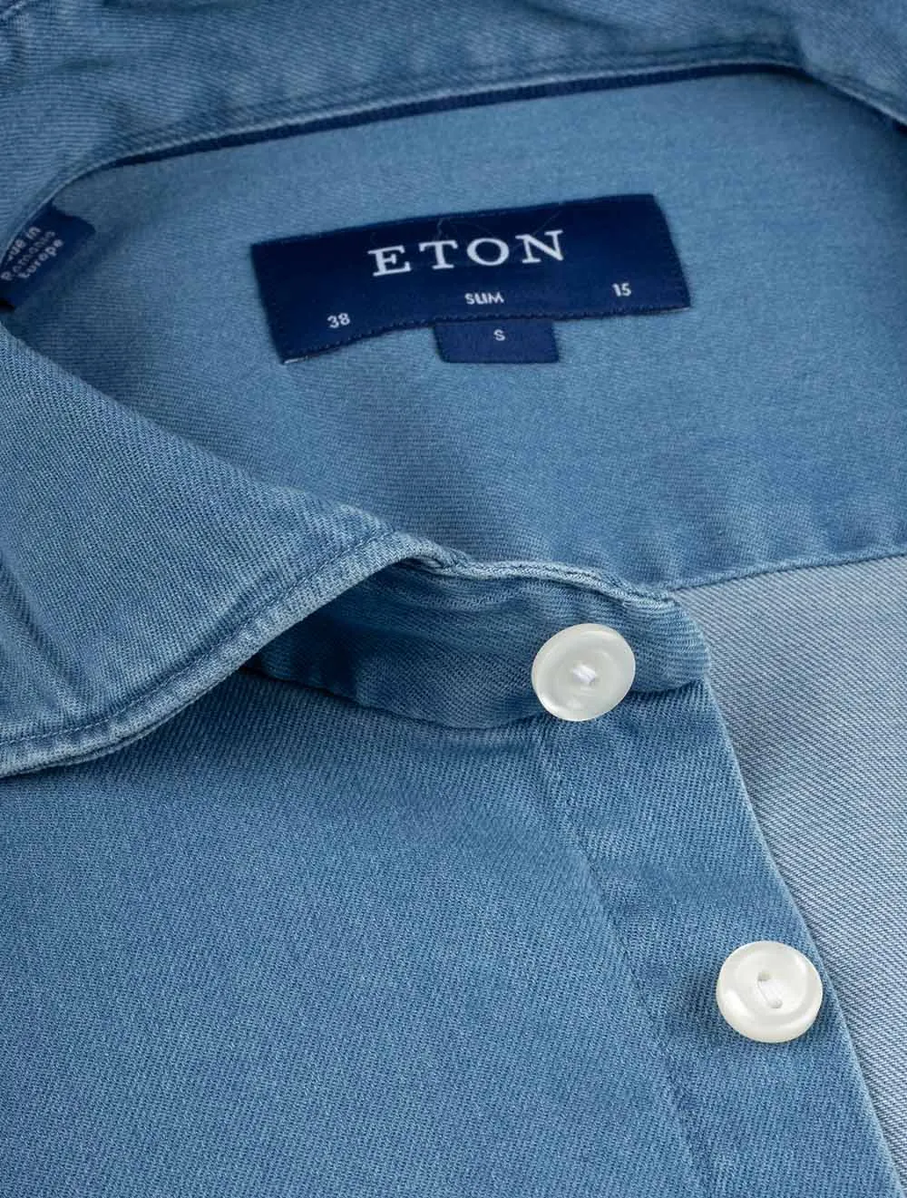 Stretch-Baumwoll-Slim-Fit-Hemd Denim
