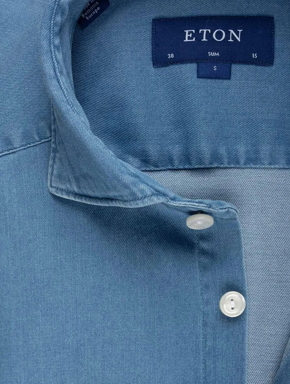 Stretch-Baumwoll-Slim-Fit-Hemd Denim