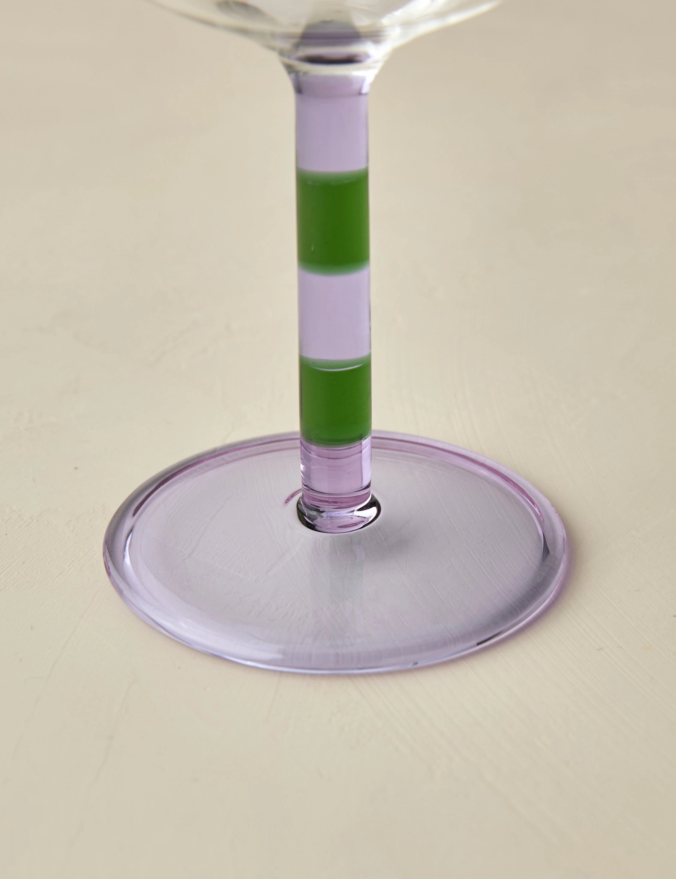 Striped Coupe Glass (Set of 2) by FAZEEK