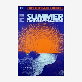 Summer 1982 Print vintage woodcut wallpaper