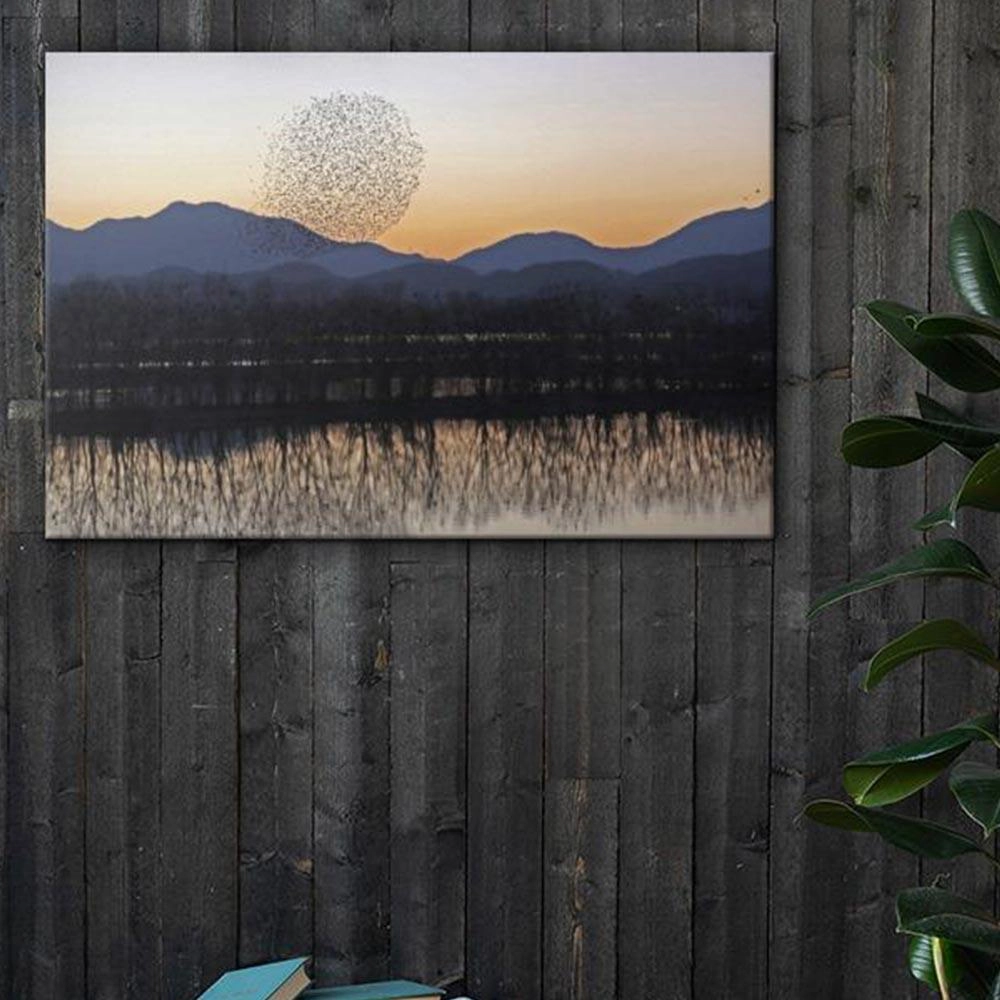 Sunset in Junam Water Reservoir - canvas