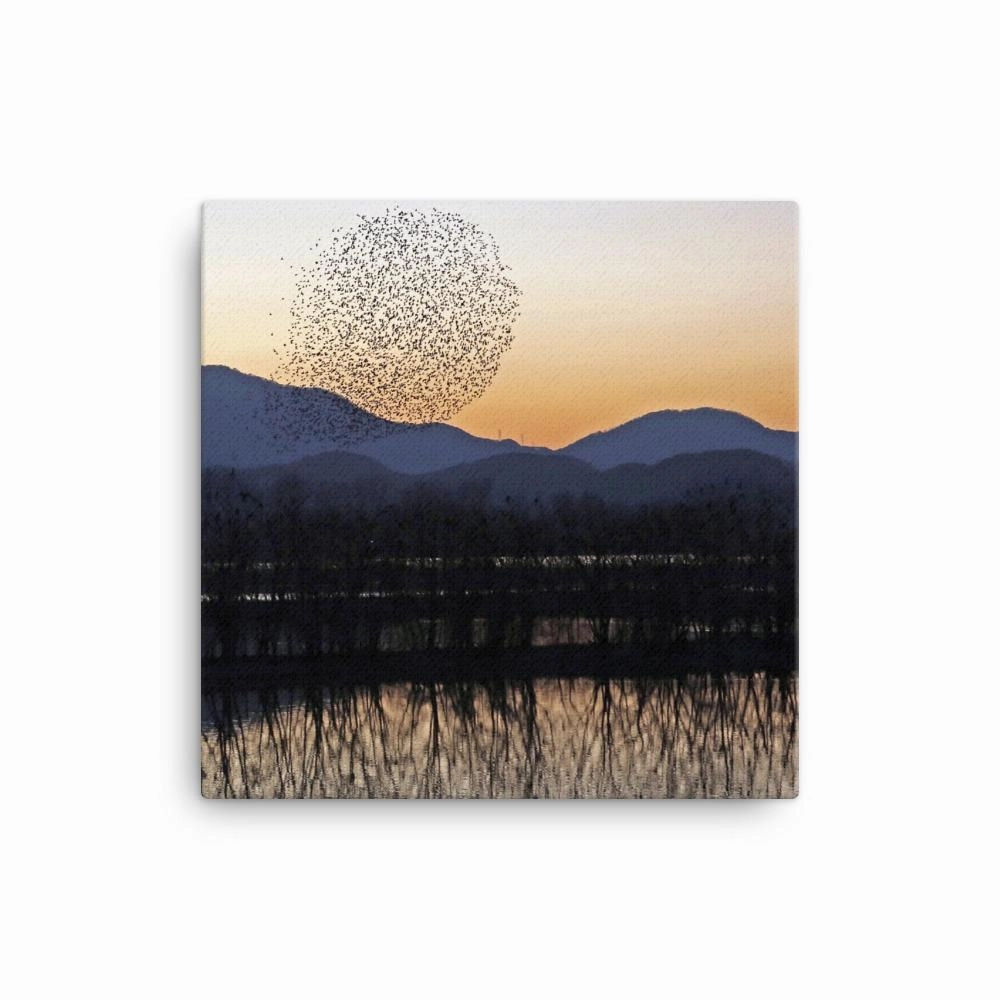 Sunset in Junam Water Reservoir - canvas