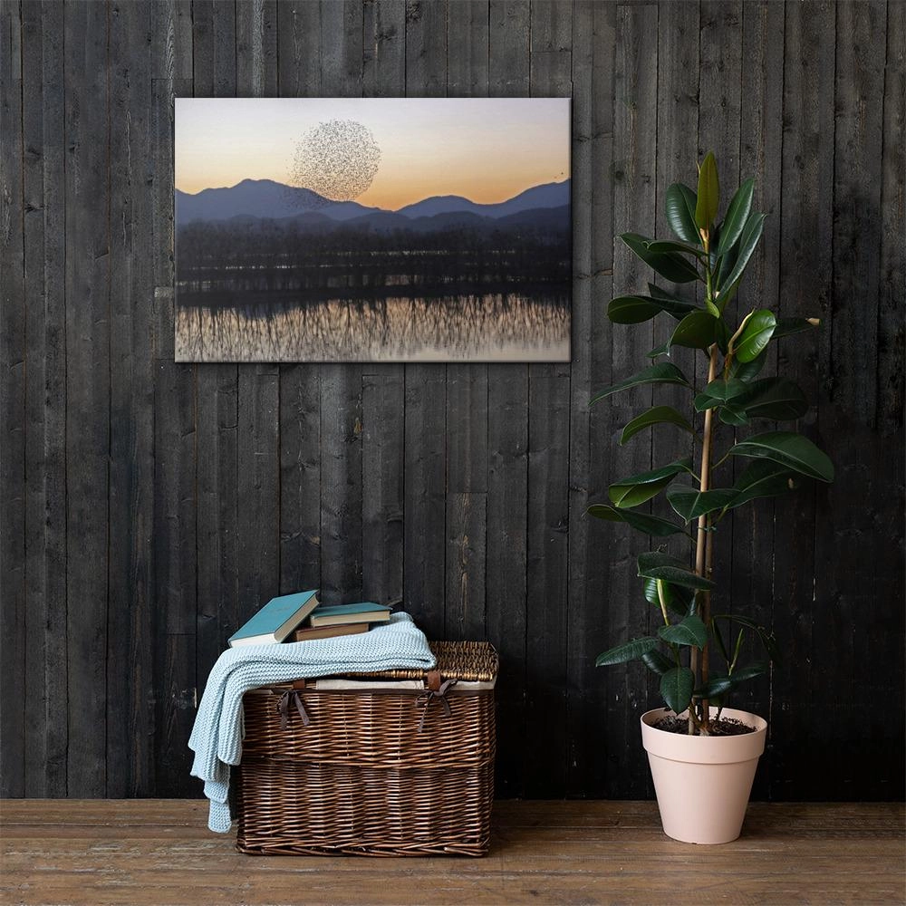 Sunset in Junam Water Reservoir - canvas