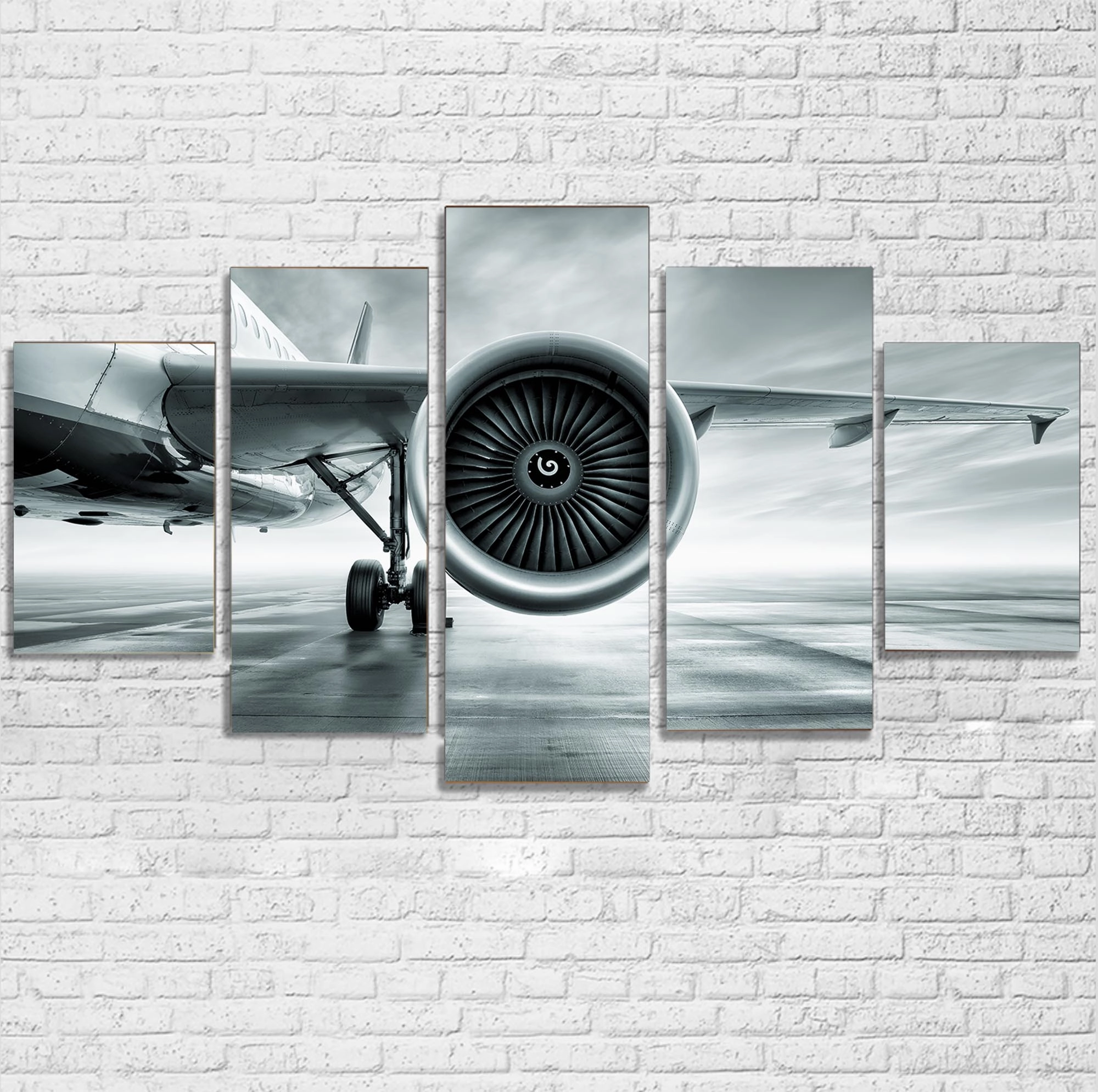 Super Cool Airliner Jet Engine Printed Multiple Canvas Poster canvas mural art