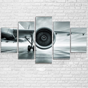 Super Cool Airliner Jet Engine Printed Multiple Canvas Poster canvas mural art