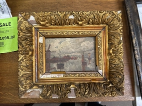 SUPER ROUGH SMALL HARBOR PAINTING classic mural painting
