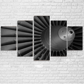 Super View of Jet Engine Printed Multiple Canvas Poster canvas mural art