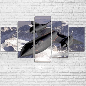 Supersonic Fighter Printed Multiple Canvas Poster canvas mural art