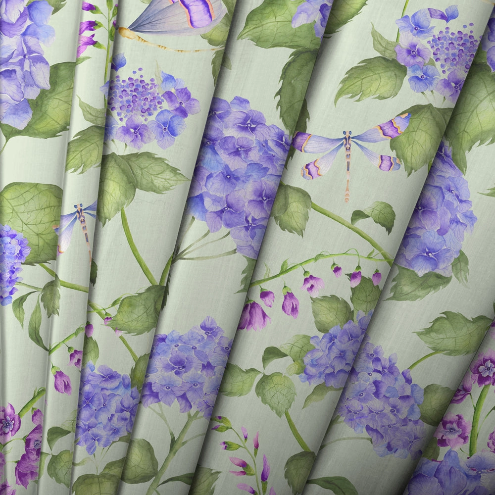 Sylvana Printed Cotton Fabric (By The Metre) Sage