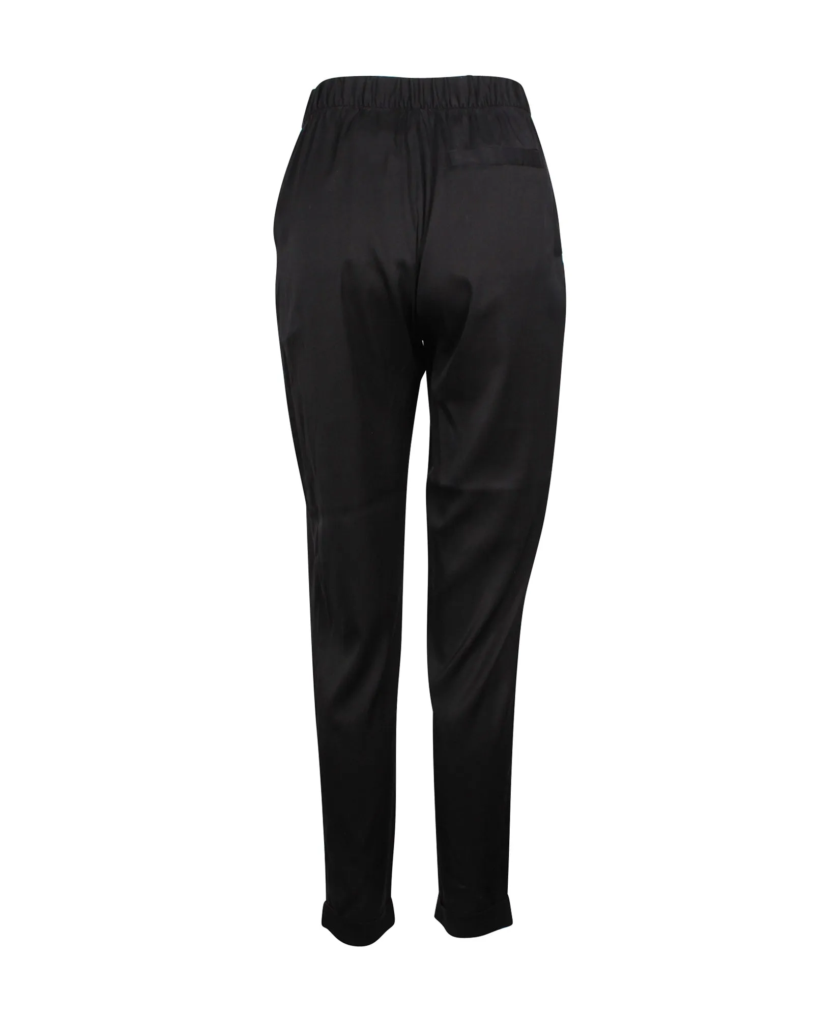 T von Alexander Wang Twill-Hose in schwarzer Seide