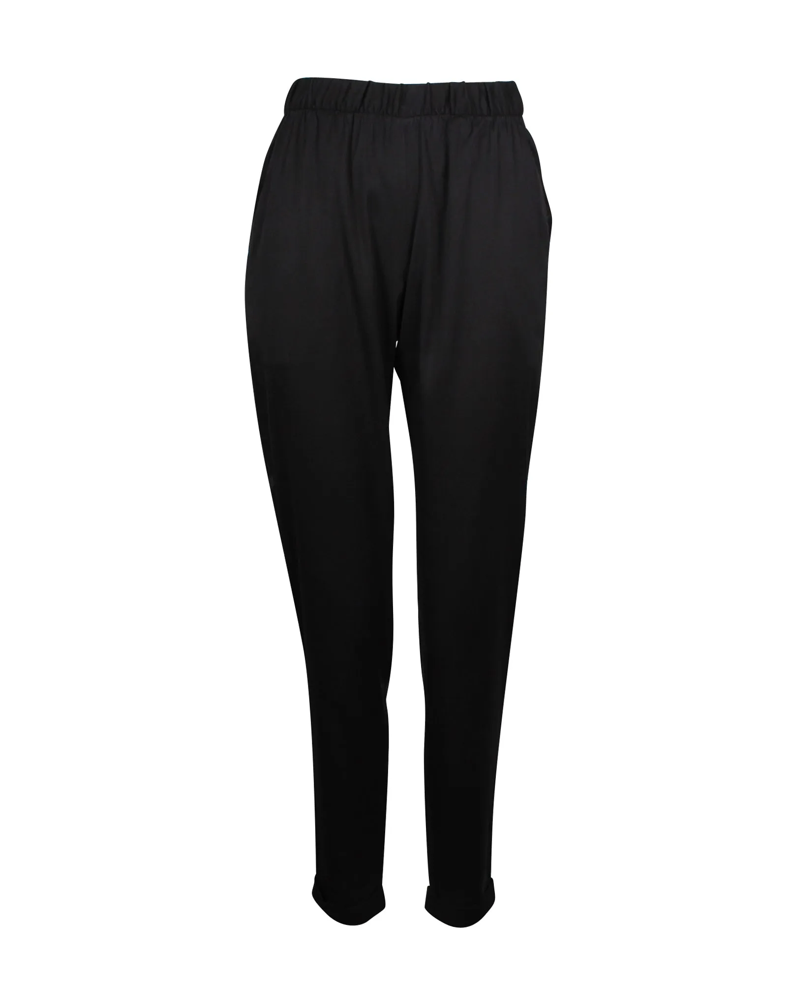 T von Alexander Wang Twill-Hose in schwarzer Seide